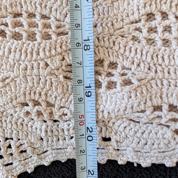 Vintage Cream Crochet Button-Up Vest Fairy Grandma Cottage Boho Indie Sz L - Picture 7 of 11